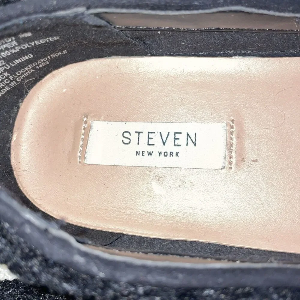 Steven New York Women’s Comfort Shoes Size 9 M Black Faux Fur Going Out Party